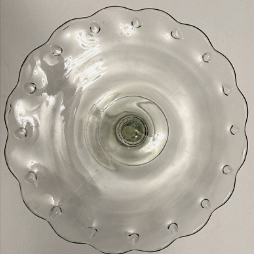 vintage Indiana Glass clear glass Teardrop pattern cake stand - Picture 1 of 9